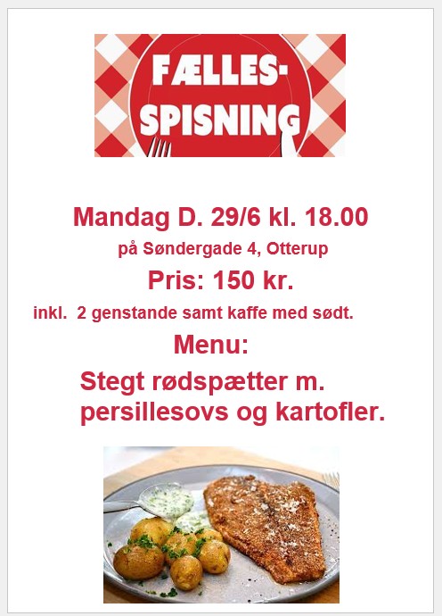 Fællesspisning stegt Rødspætte